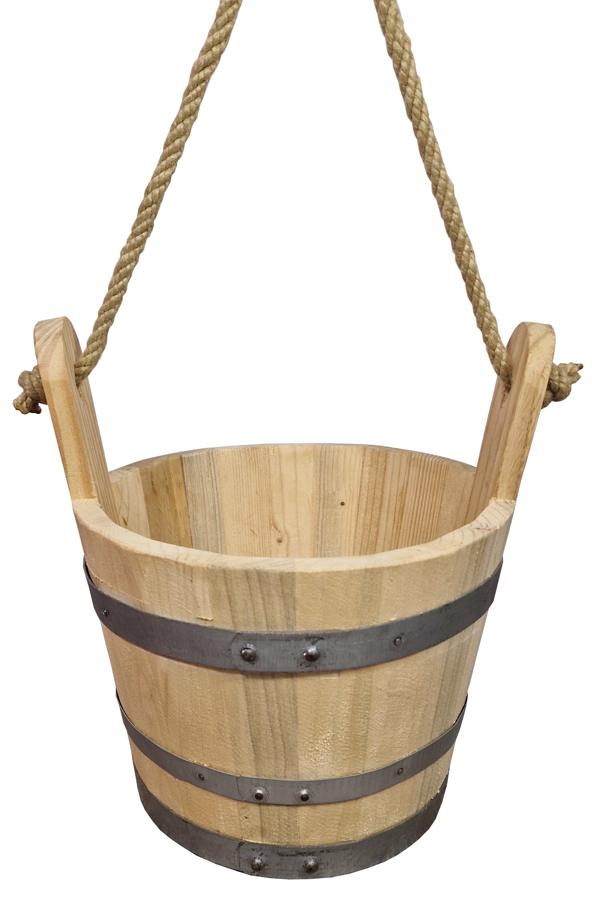 Kastanjefat med rep.